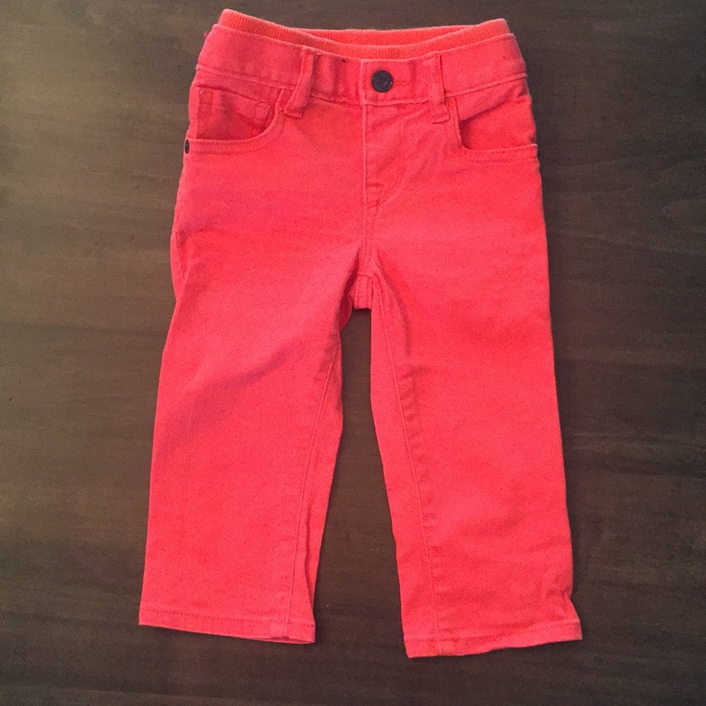 Baby Gap reddish orange 1969 jeans, size 12-18 mos